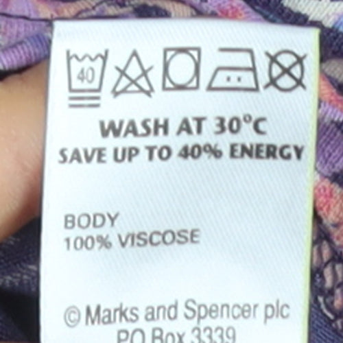 Marks and Spencer Per Una Women’s Multicoloured Floral Sleeveless Tunic Blouse Size 18