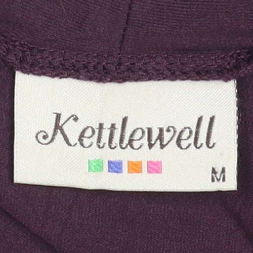 Kettlewell Womens Purple Wrap Blouse 3/4 Sleeve M Viscose Top