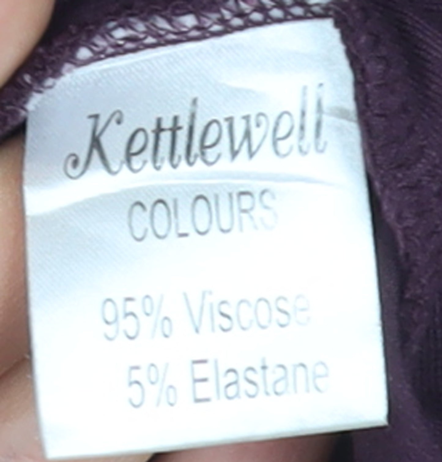 Kettlewell Womens Purple Wrap Blouse 3/4 Sleeve M Viscose Top