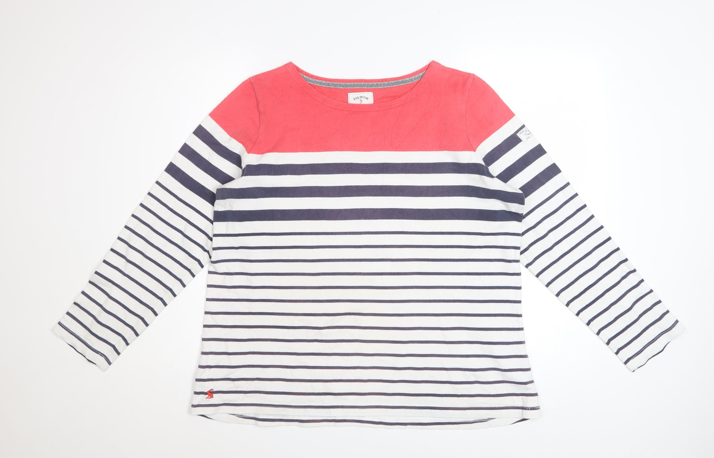 Joules Womens Multicoloured Striped Long Sleeve Cotton T-Shirt Size 18