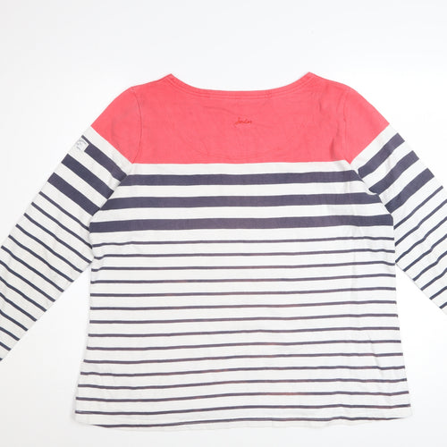 Joules Womens Multicoloured Striped Long Sleeve Cotton T-Shirt Size 18