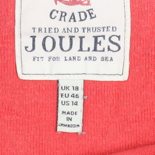 Joules Womens Multicoloured Striped Long Sleeve Cotton T-Shirt Size 18