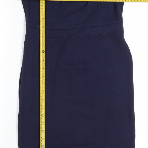Next Women's Blue Off Shoulder Bodycon Dress Size 8
