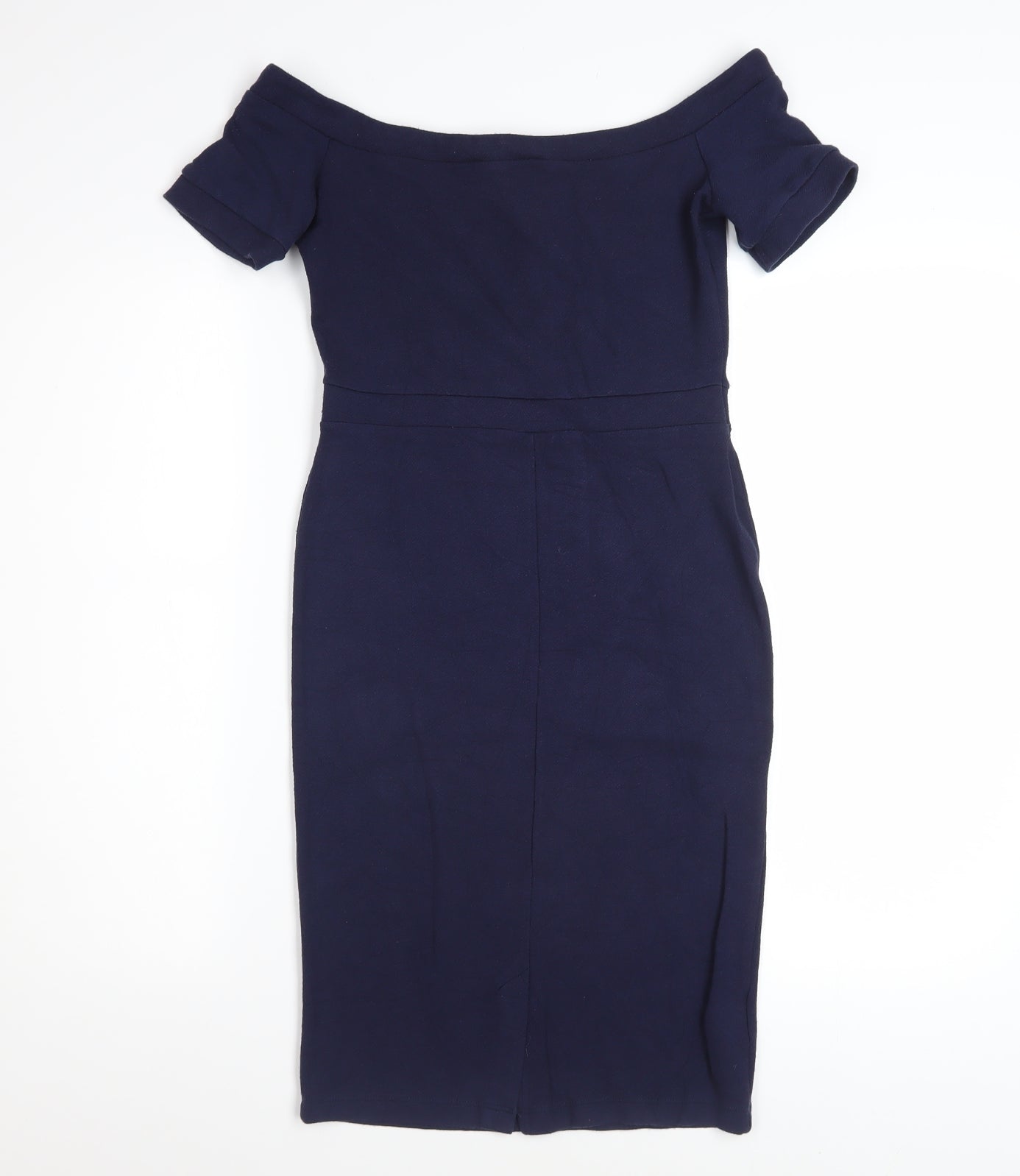 Next Women's Blue Off Shoulder Bodycon Dress Size 8