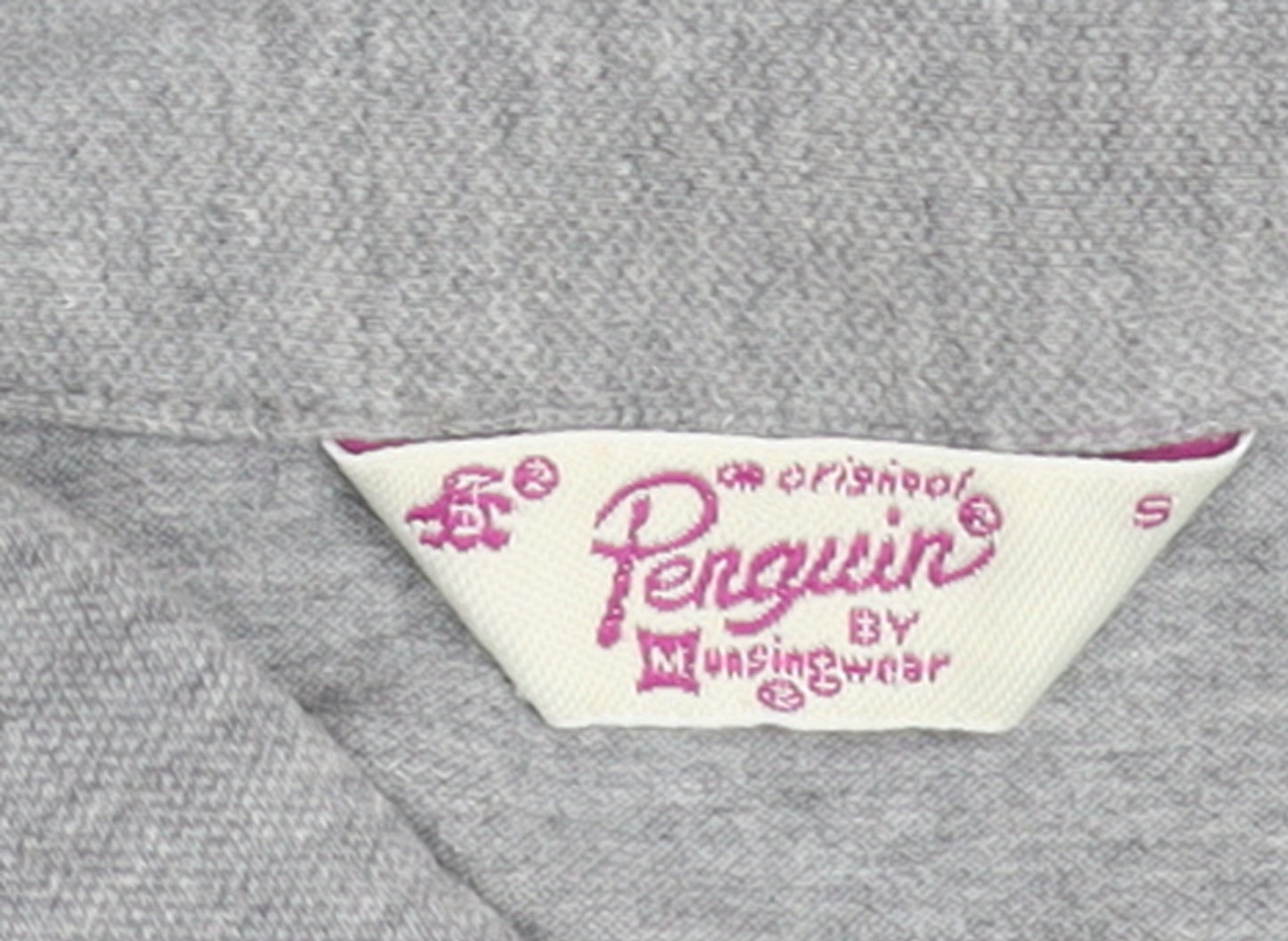 Original Penguin Women's Grey Polo Shirt Small Short Sleeve Cotton