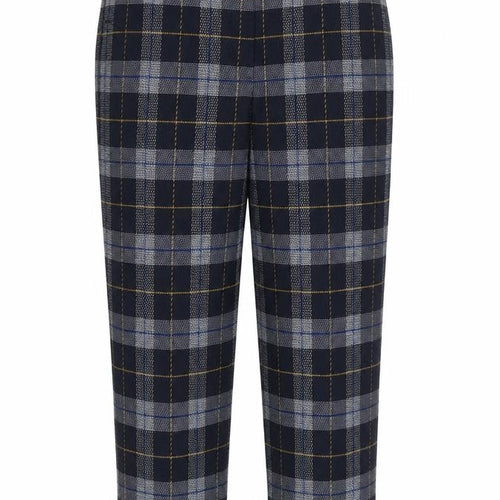 Marks and Spencer Women Blue Plaid Trousers Size 10 Straight Leg