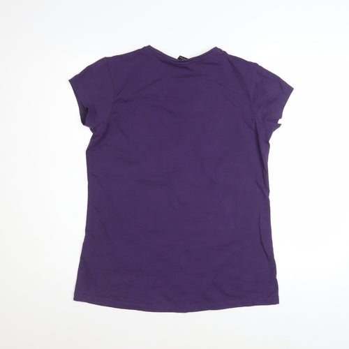 Karrimor Women's Purple V-Neck Short Sleeve Cotton T-Shirt Size 14
