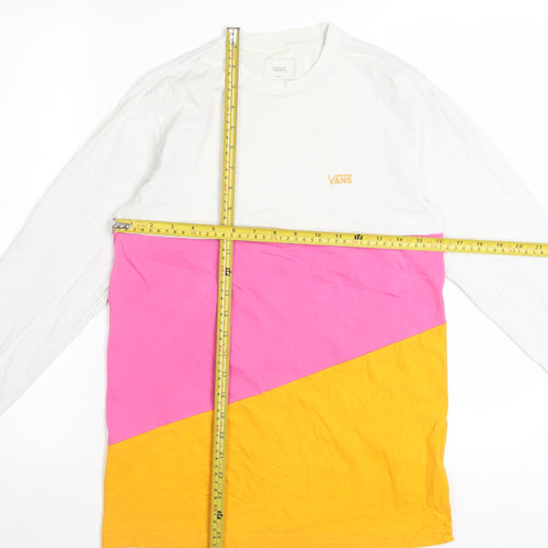 Vans Women's Multicoloured Long Sleeve Cotton Colourblock T-Shirt Size S