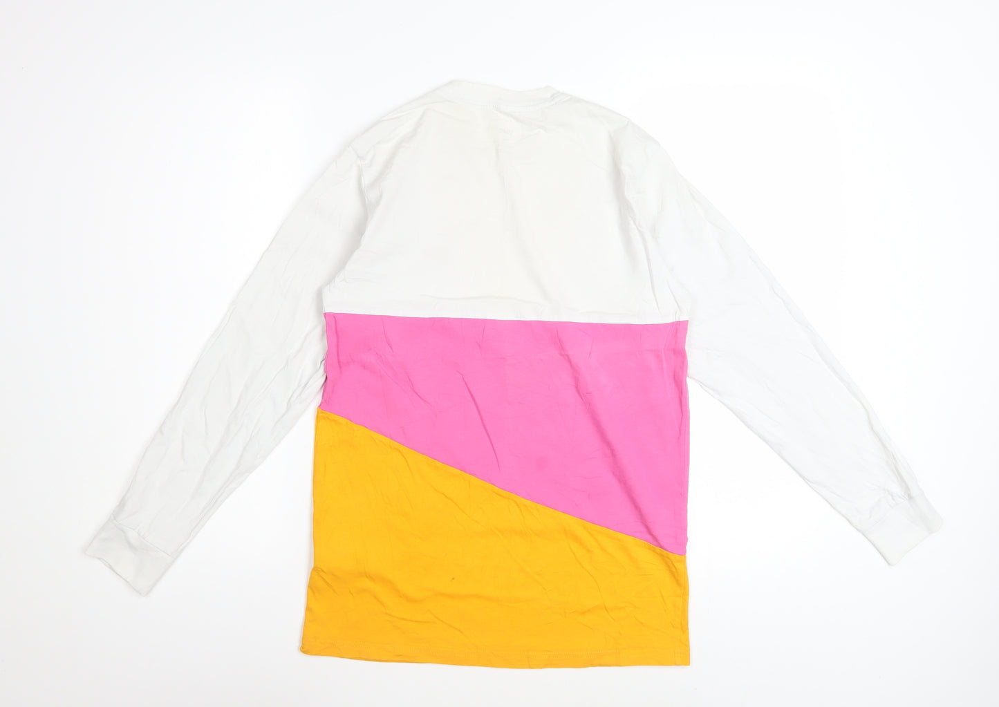 Vans Women's Multicoloured Long Sleeve Cotton Colourblock T-Shirt Size S