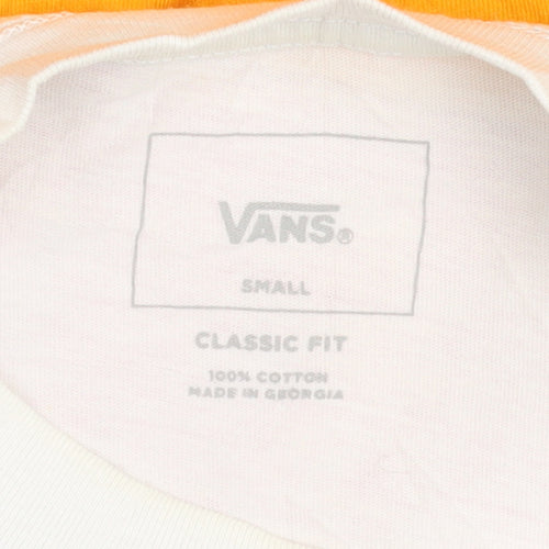 Vans Women's Multicoloured Long Sleeve Cotton Colourblock T-Shirt Size S