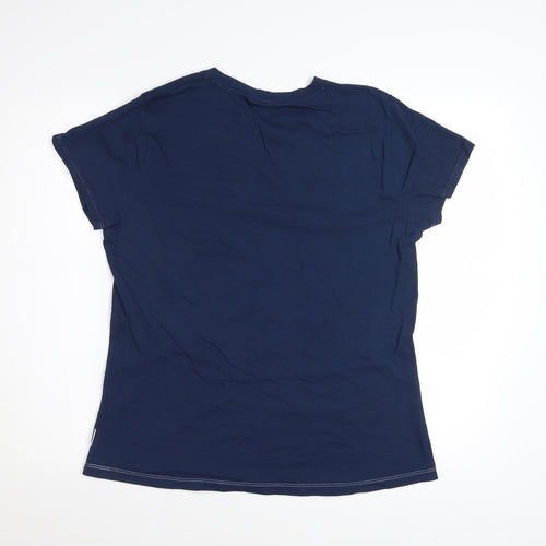 Lee Cooper Women's Blue Crew Neck Short Sleeve Cotton T-Shirt Size 18