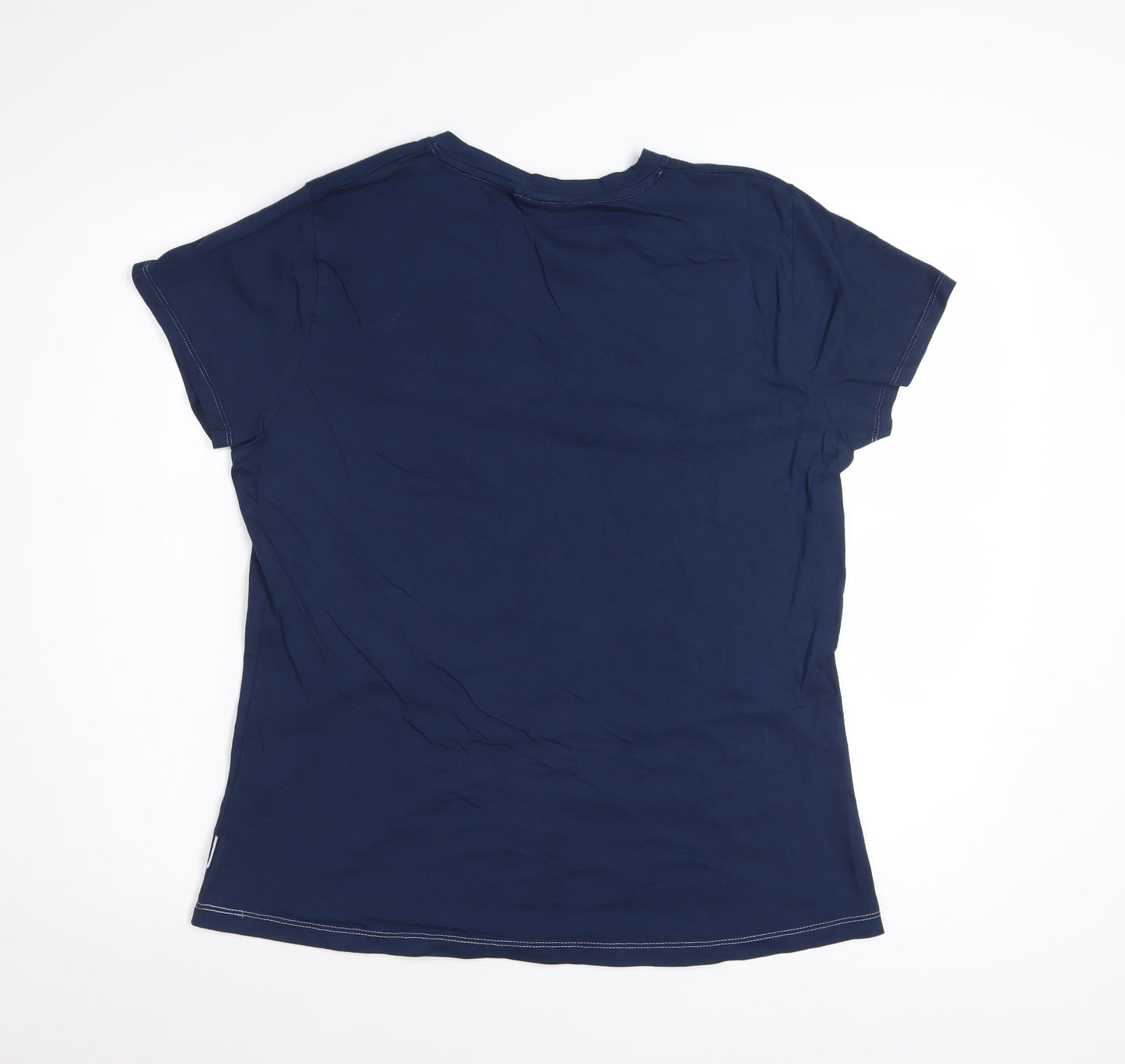 Lee Cooper Women's Blue Crew Neck Short Sleeve Cotton T-Shirt Size 18