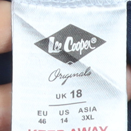 Lee Cooper Women's Blue Crew Neck Short Sleeve Cotton T-Shirt Size 18