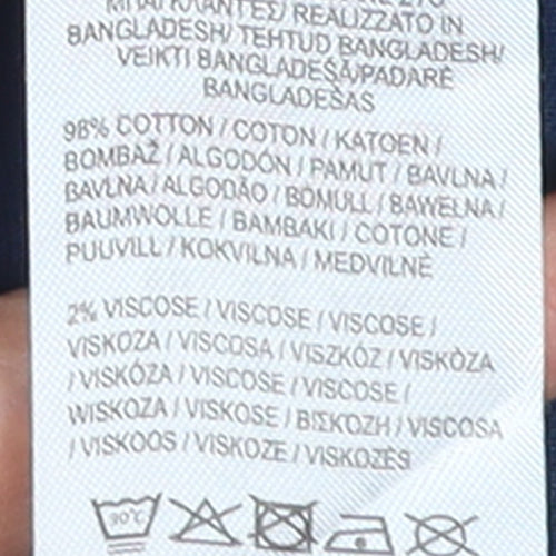 Lee Cooper Women's Blue Crew Neck Short Sleeve Cotton T-Shirt Size 18
