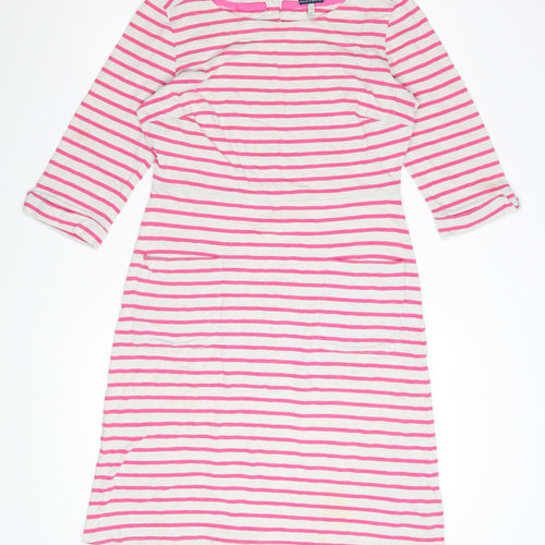 Joules Women’s Pink Striped Cotton Shift Dress Size 12