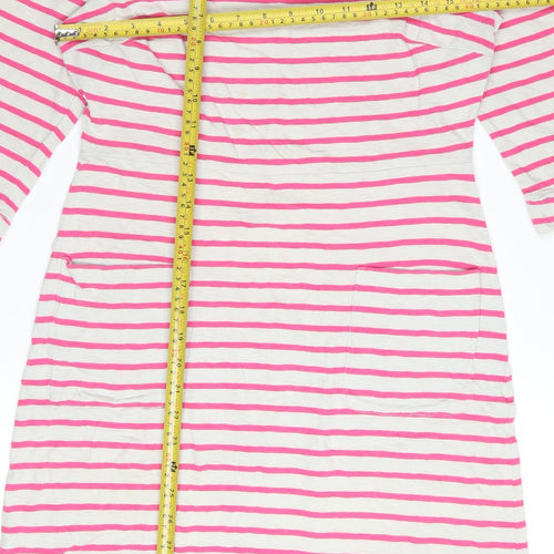 Joules Women’s Pink Striped Cotton Shift Dress Size 12