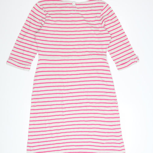 Joules Women’s Pink Striped Cotton Shift Dress Size 12