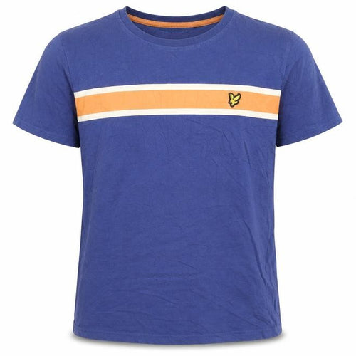 Lyle & Scott Boys Blue 14-15 Years Cotton Crew Neck Logo T-Shirt
