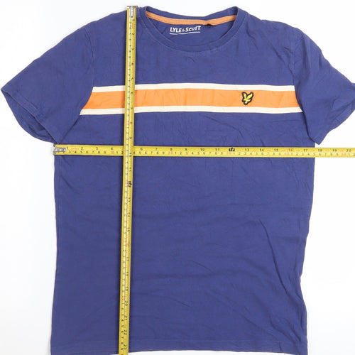 Lyle & Scott Boys Blue 14-15 Years Cotton Crew Neck Logo T-Shirt