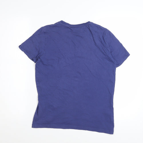 Lyle & Scott Boys Blue 14-15 Years Cotton Crew Neck Logo T-Shirt