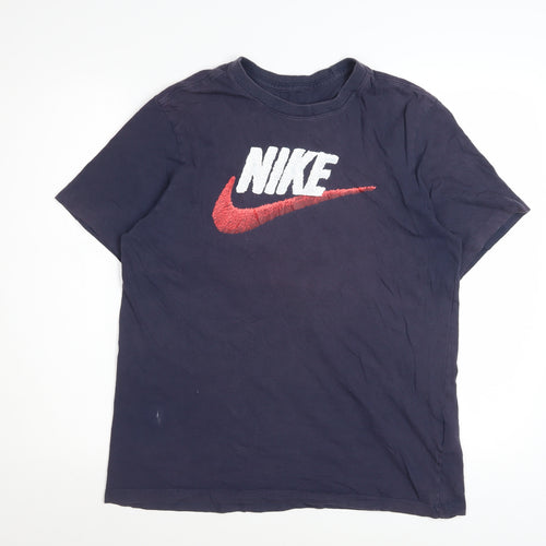 Nike Men's Blue Graphic Logo Sports T-Shirt Size M