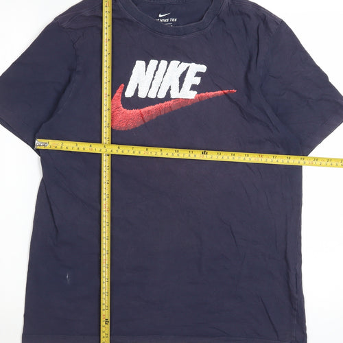 Nike Men's Blue Graphic Logo Sports T-Shirt Size M