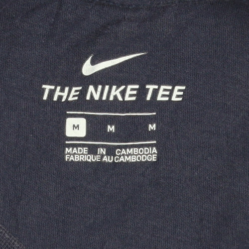 Nike Men's Blue Graphic Logo Sports T-Shirt Size M