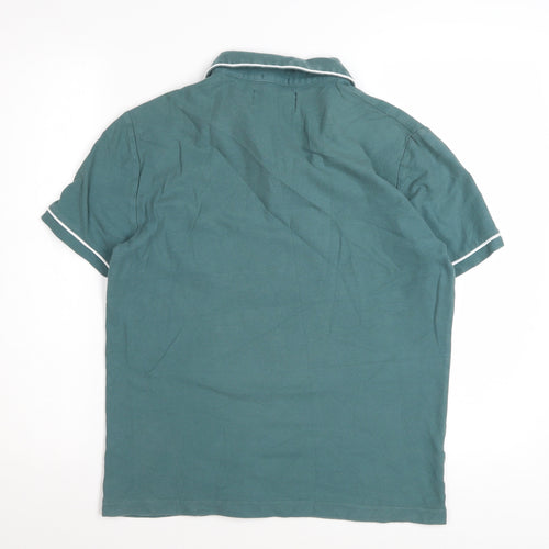Original Penguin Men's Green Slim Fit Short Sleeve Polo Shirt M