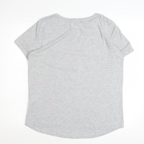 Oasis Women’s Grey Embroidered Lobster T-Shirt Size 12