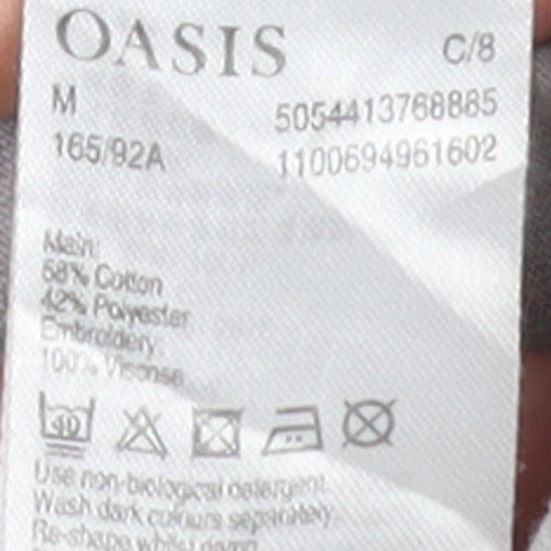 Oasis Women’s Grey Embroidered Lobster T-Shirt Size 12