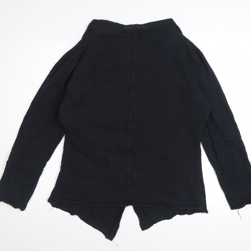Alice C Women Black Size 20 Cowl Neck Wrap Blouse Long Sleeve Cotton