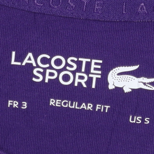 Lacoste Sport Men’s Purple Graphic Crocodile Regular Fit T-Shirt Size S