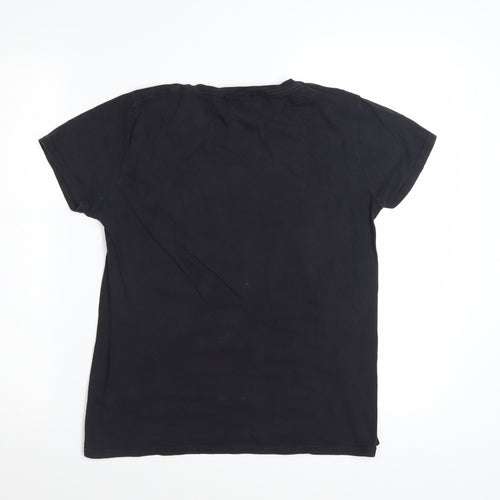 Back to the Future Women's Black Graphic T-Shirt Size S
