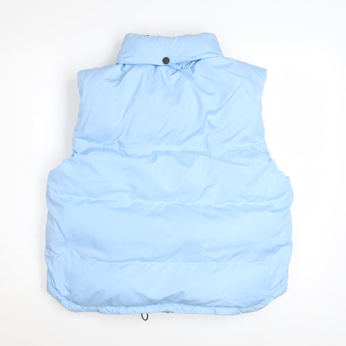 iets frans Women Blue Puffer Waistcoat Gilet M Polyester Zip