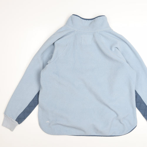 Abercrombie & Fitch Women Blue Quilted Fleece Pullover Sweatshirt L