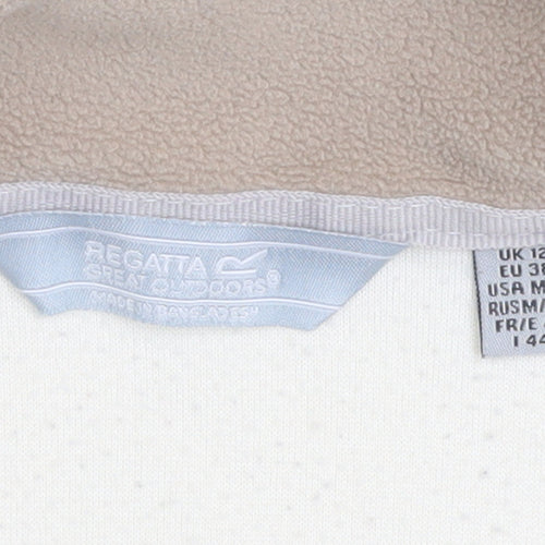 Regatta Women Ivory 1/4 Zip Fleece Pullover UK 12 Outdoor Sweatshirt