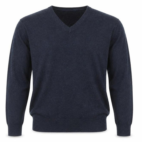 Banana Republic Men's Blue Silk Cotton Cashmere V-Neck Jumper S
