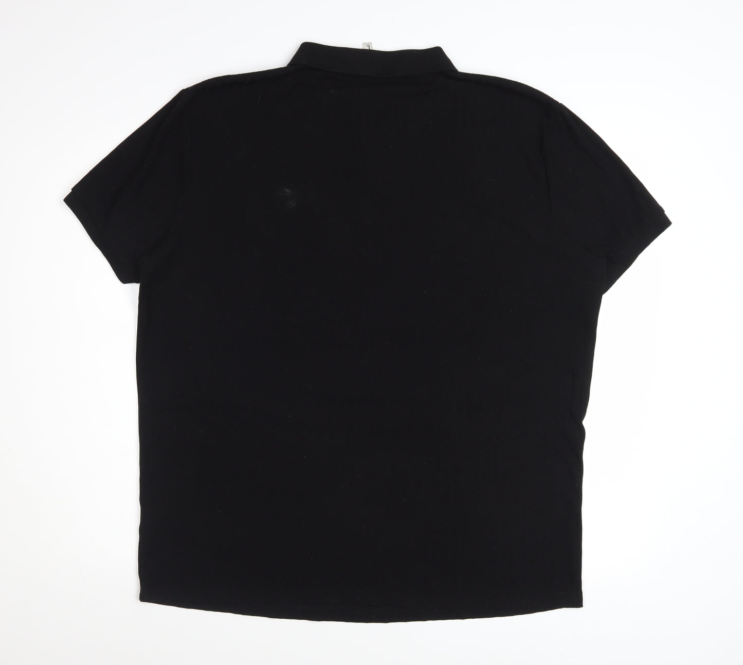 Sailwind Men's Black Short Sleeve Zip Polo Shirt Size L