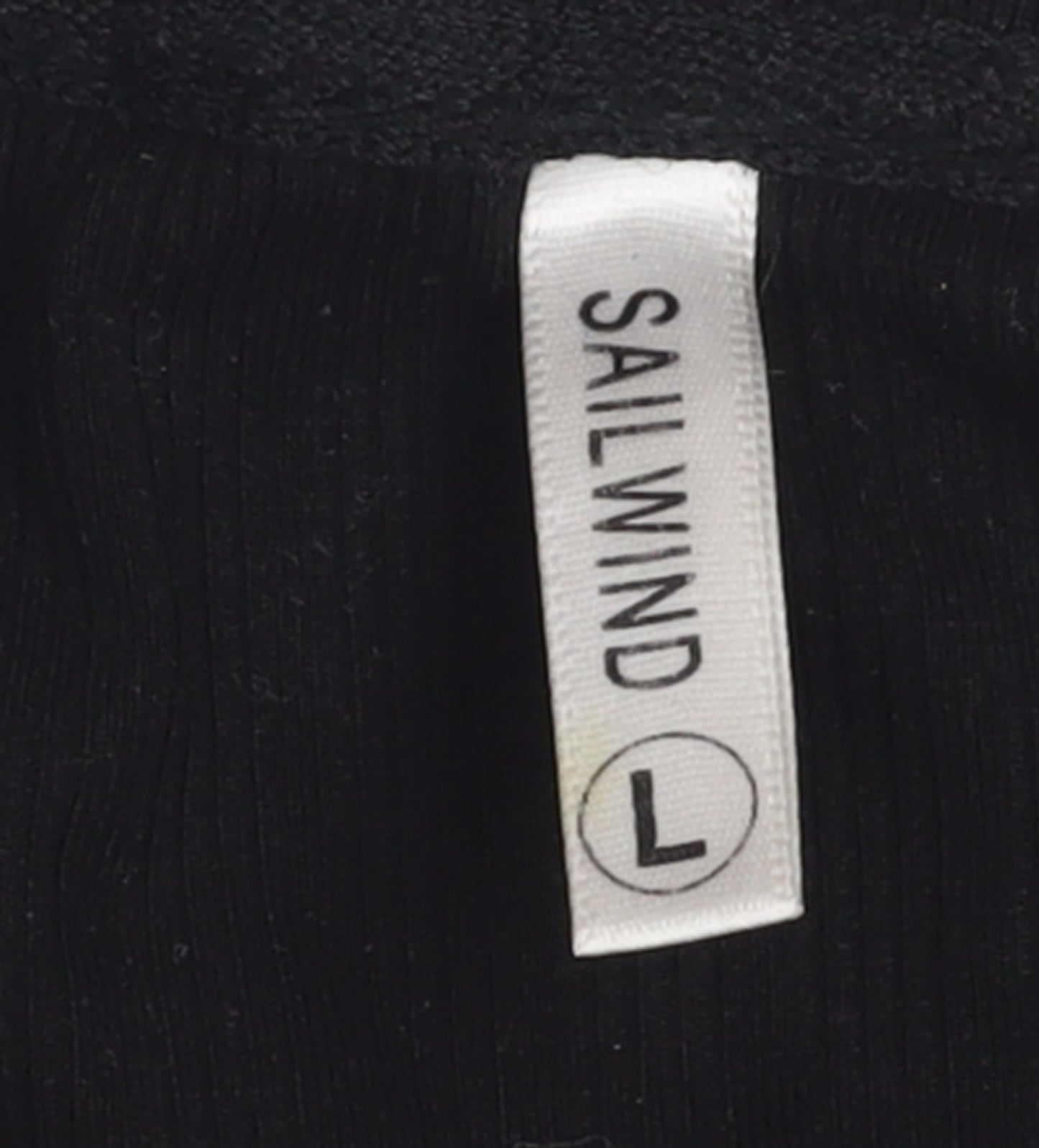 Sailwind Men's Black Short Sleeve Zip Polo Shirt Size L