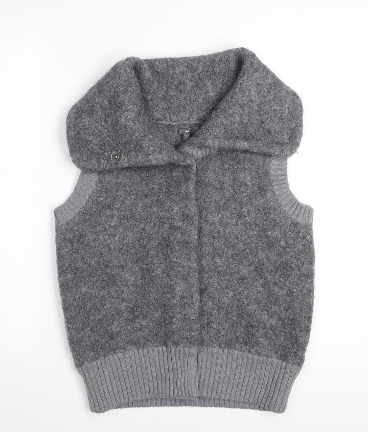 Gap Womens Grey Wool Blend Collared Sleeveless Vest Jumper Size M