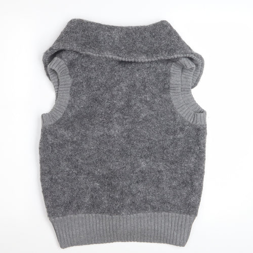 Gap Womens Grey Wool Blend Collared Sleeveless Vest Jumper Size M