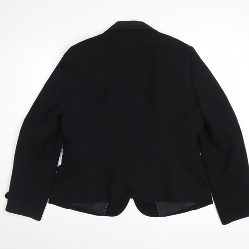 Marks and Spencer Women's Black Size 16 Tailored Blazer Jacket