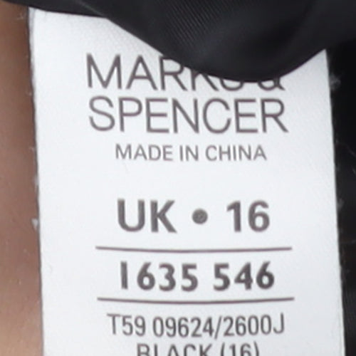 Marks and Spencer Women's Black Size 16 Tailored Blazer Jacket