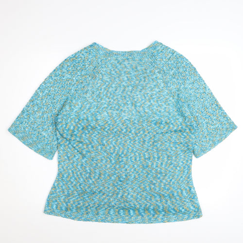 Marks and Spencer Per Una Women's Blue V-Neck Knit Cardigan XL
