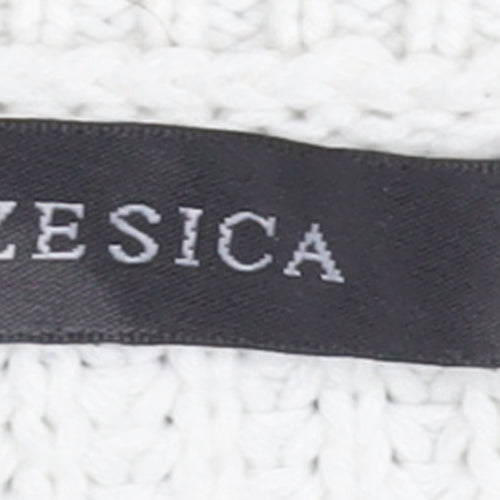 Zesica Women's Multicoloured Striped Knit Pullover Jumper M