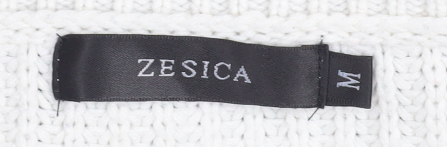Zesica Women's Multicoloured Striped Knit Pullover Jumper M
