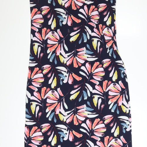 Marks and Spencer Womens Multicoloured Floral Viscose Bodycon Dress Size 14
