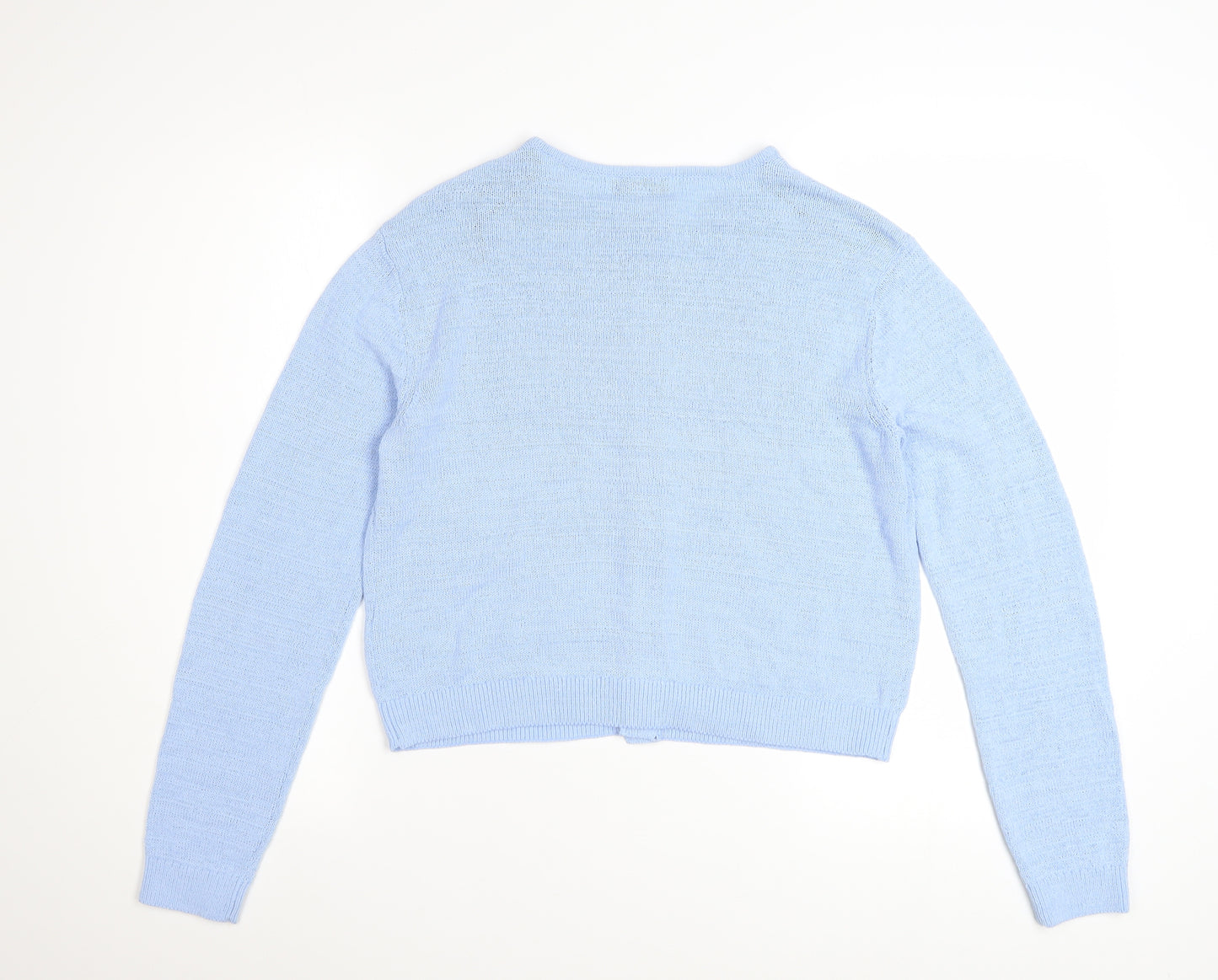 Marks and Spencer Women Blue Knit Cardigan Small Long Sleeve