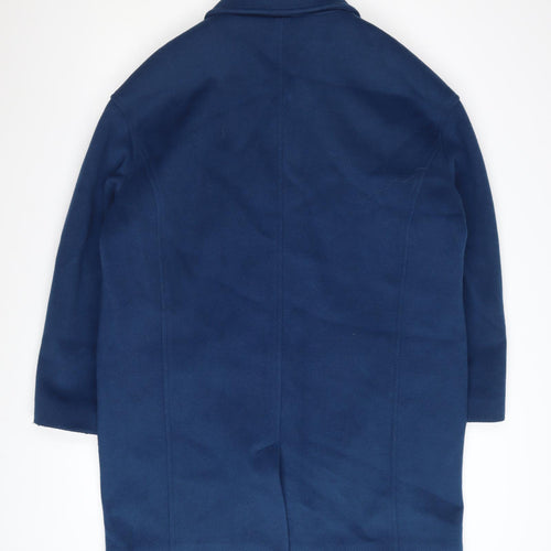 Marks and Spencer Women's Blue Mid-Length Overcoat Size 14