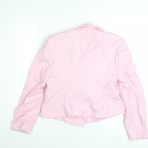 Marks and Spencer Women's Pink Blazer Size 6 Linen Mix